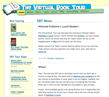 The Virtual Book Tour