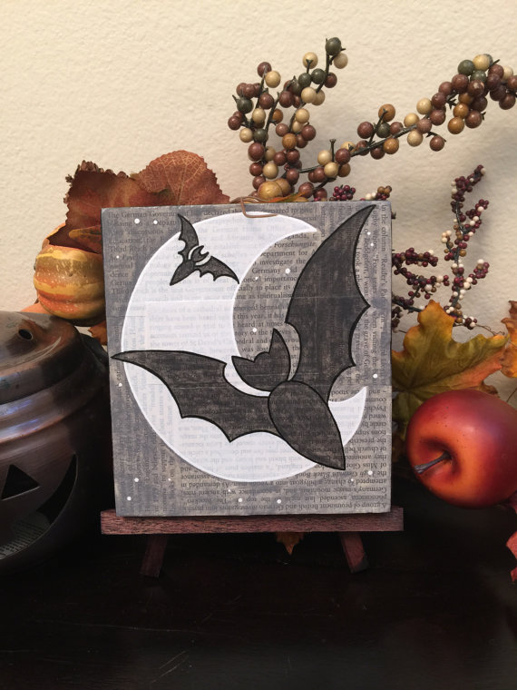 Crescent Moon and Bats, by Geoffrey Long - www.geoffreylong.com